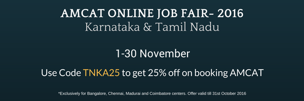 AMCAT online job fair in Karnataka and Tamil Nadu