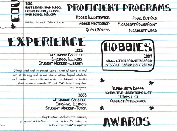 Showcase what you did, from college fests to stacking books.