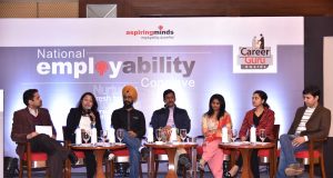 Panellists for the National Employability Conclave organised in New Delhi.