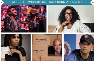 Success tips from January born achievers like Oprah Winfrey, AR Rahman, Jeff Bezos, Rahul Dravid and Michelle Obama.