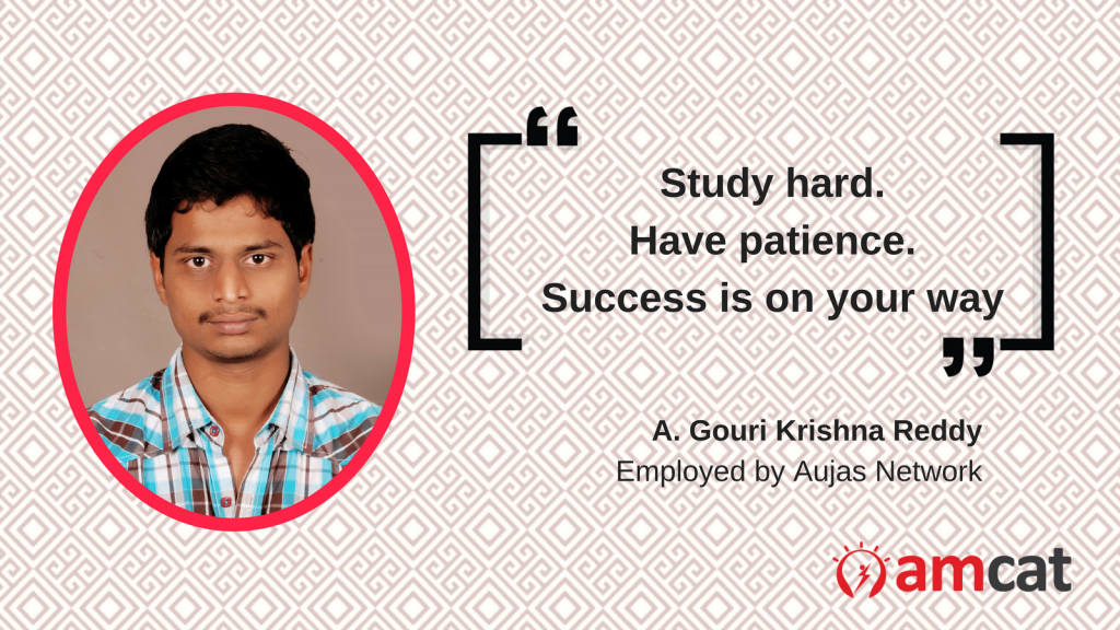 Gouri Krishna Reddy talks about how he found a job with the AMCAT test.