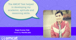 Find out how Rajat Kumar connected the dot between himself and a software developer job with the AMCAT Test.