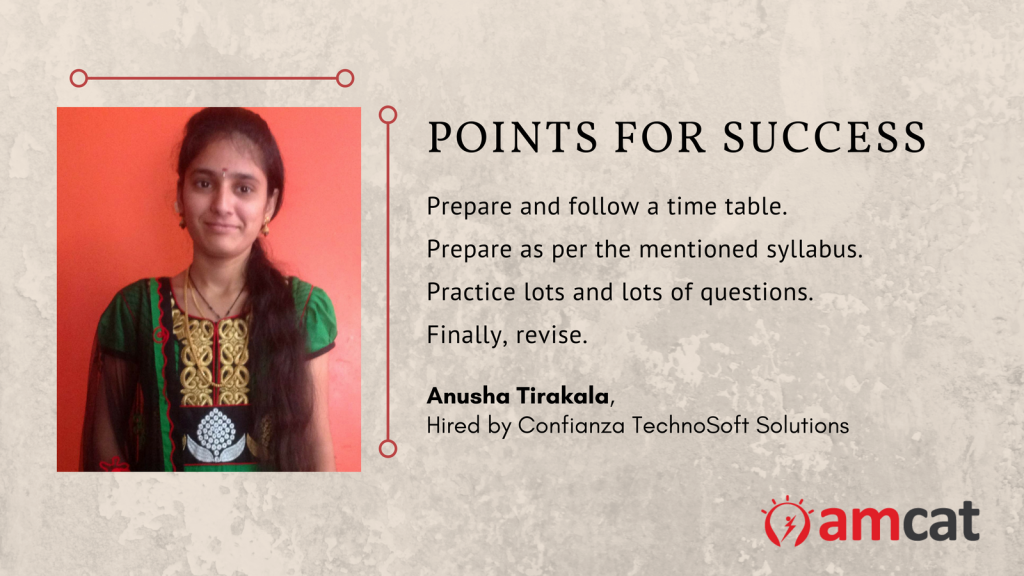 Searching for jobs? This is Anusha Tirakala's takeaway from her AMCAT journey.