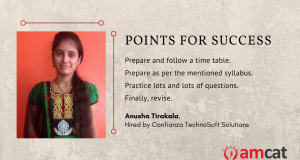 Searching for jobs? This is Anusha Tirakala's takeaway from her AMCAT journey.