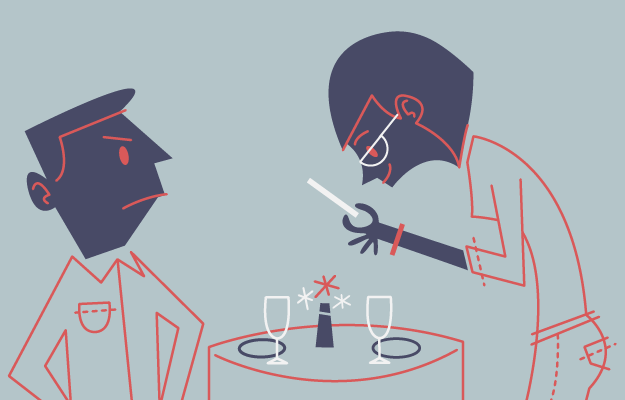 Ensure you focus on your company more than the food. (Buzzfeed)
