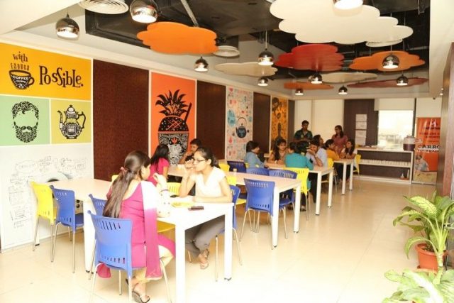The office cafeteria in Indiamart in Noida. (Glassdoor)