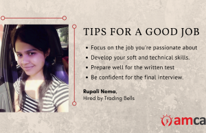 Rupali Nema, an AMCAT test taker who found a job with the skill assessment, shares career advice.