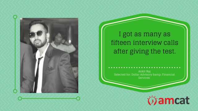 Presenting our AMCAT achiever of the day; Ankit Raj