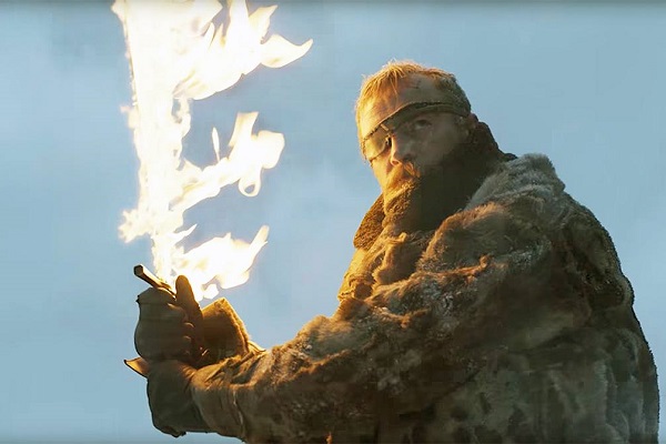 Beric Dondarrion with his flaming sword to show you the right way.