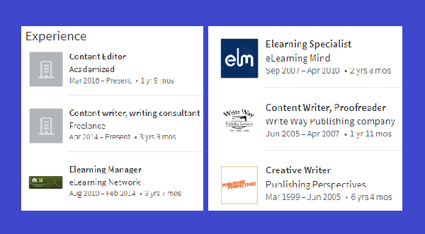 You can always have experience on a content writer resume.