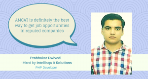 Learn how Prabhakar Dwivedi excelled his job search after giving the AMCAT Test.