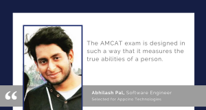 Abhilash Pal talks about his AMCAT test experience.