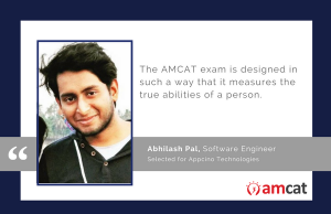 Abhilash Pal talks about his AMCAT test experience.