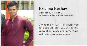 The AMCAT Test is easy to clear once you're good with your basics, shares this achiever.