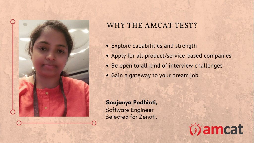 Soujanya reviews the AMCAT Test to get her dream job.
