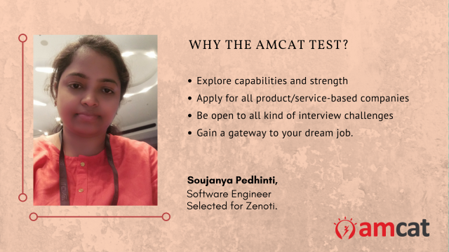 Soujanya reviews the AMCAT Test to get her dream job.