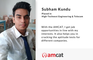 Subham Kundu reviews his AMCAT experience in this AMCAT testimonial.