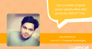 How AMCAT helped Ajay Mahadevan land a fresher job.