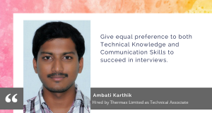 Karthik took the AMCAT Test to find greater job opportunities.