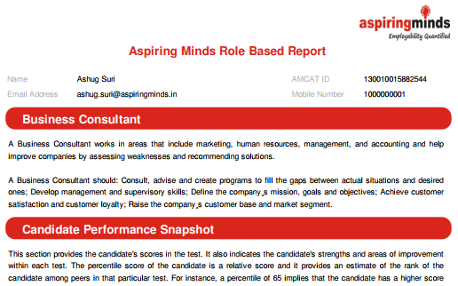 Feedback report