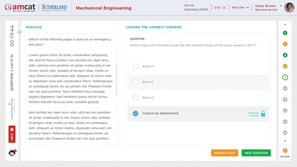 Test interface