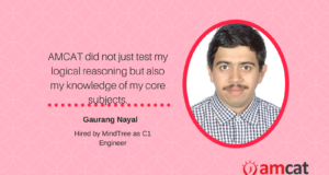 Another AMCAT achiever to make us proud and narrate his success story.