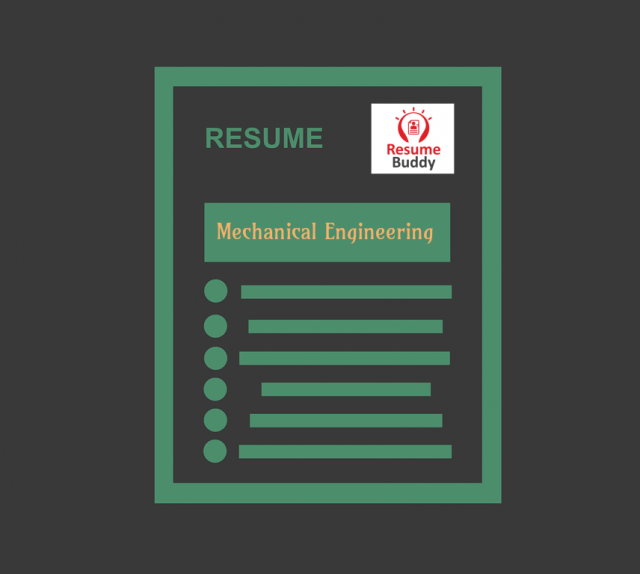resume for mechanical engineering