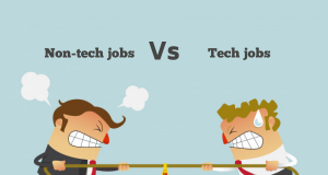 Non-tech jobs Vs tech jobs - who will win?