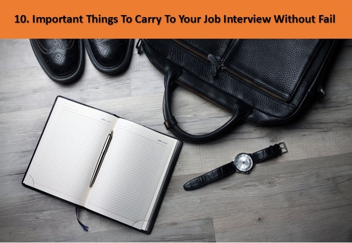 things to carry to job interview