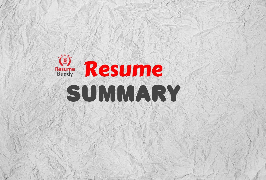 resume summary examples