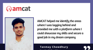 The AMCAT exam helped Tanmay find his dream job even during the pandemic.