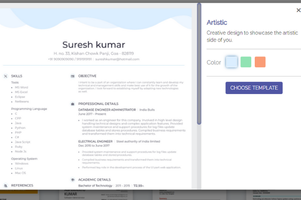 Create an eye-catching resume