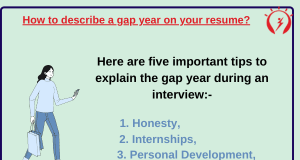 How to describe a gap year on your resume?