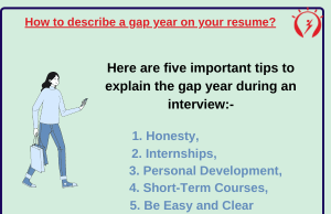 How to describe a gap year on your resume?