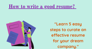 How to write a good resume?