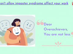 Don't allow imposter syndrome affect your work