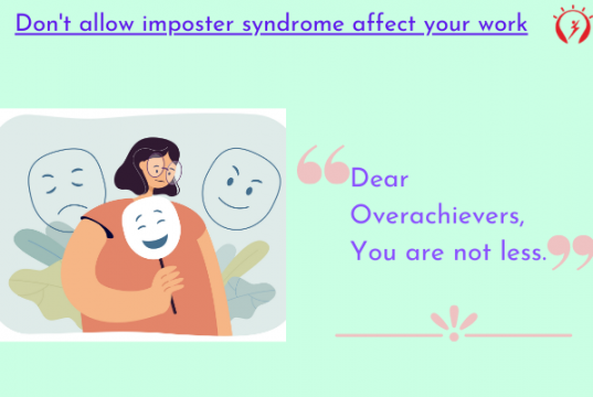 Don't allow imposter syndrome affect your work