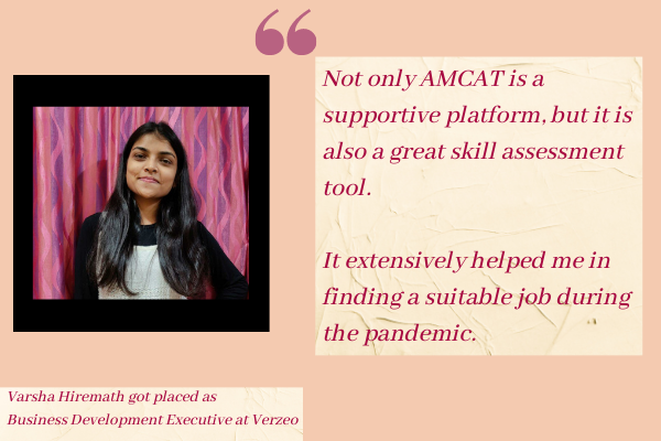 Varsha Hiremath got placed as<br /> Business Development Executive at Verzeo