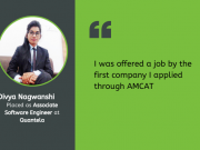 Divya told us about her first job search via AMCAT. She talked about how the exam helped her in obtaining a suitable job