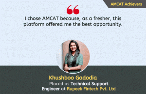 Khushboo told us about her first job search, which she accomplished through AMCAT. She explained how the exam assisted her in finding an appropriate job.