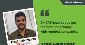Pratik planned on opting for AMCAT because being a fresher, one needs to explore a lot more before entering the corporate world in order to achieve their goals and a dream job.