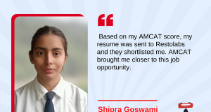 Based on my AMCAT score, my resume was sent to Restolabs and they shortlisted me. AMCAT brought me closer to this job opportunity.