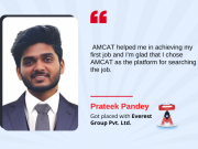 AMCAT helped me to get my first job and I’m glad that I chose AMCAT/