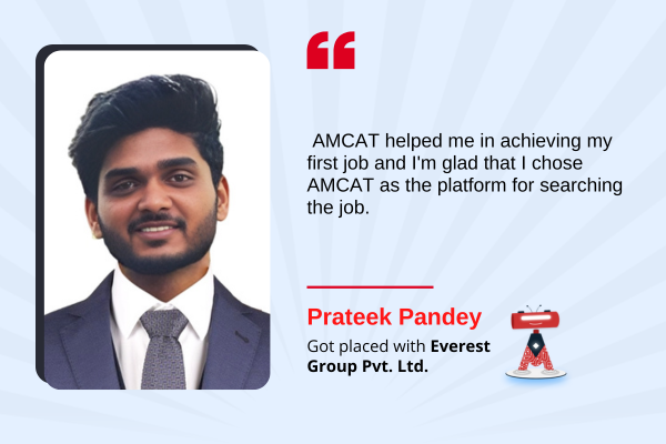 AMCAT helped me to get my first job and I’m glad that I chose AMCAT/